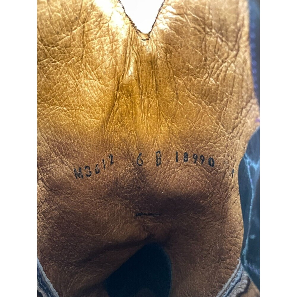 Lucchese Purple and Black Western Heeled Boots - Picture 13 of 14